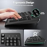 TECKNET Wireless Keyboard 2.4G USB Silent Ergonomic 8° Feet UK Layout view 6