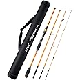 Goture Travel Fishing Rods, 4 Piece Fishing Pole with Case/Bag, Casting/Spinning Rod,Ultralight Fishing Baitcasting Rod 7ft for Saltwater Trout, Bass, Walleye, Pike