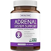 Adrenal System Support & Cortisol Manager (2 Month Supply) - Ashwagandha, Tyrosine & Ginseng for Cortisol Balance, Stress Res