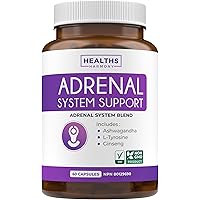 Adrenal System Support & Cortisol Manager (2 Month Supply) - Ashwagandha, Tyrosine & Ginseng for Cortisol Balance, Stress Res