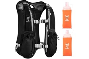 UTOBEST Running Vest, 5L Hydration Backpack Lightweight, Breathable and Sweatproof, Adjustable for Trail Marathon Race Joggin