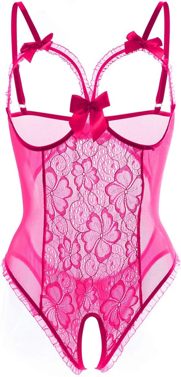 Women Sexy Teddy Lingerie One Piece Lace Babydoll Bodysuit Nightie Plus Size S-3XL
