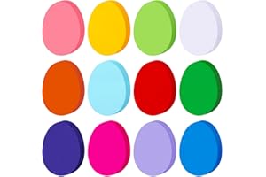 Kisston 360 Pcs Easter Egg Cutouts Paper 3.9 Inch Assorted Color Handprint Die Cuts for DIY Craft Projects Bulletin Board Decor