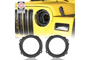 Hooke Road TJ Headlight Mount Bracket Retainer Ring Replacement Compatible with Jeep Wrangler TJ 97-06