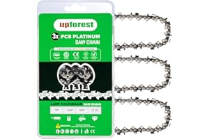 UPFOREST 18 Inch Chainsaw Chain - .050" Gauge, 0.325" Pitch, 72 Drive Links Fits Husqvarna 440 445 41 350 435 450 545 550 XP Replacement H30 and Oregon H72 M72 and More (20YNS72X3)
