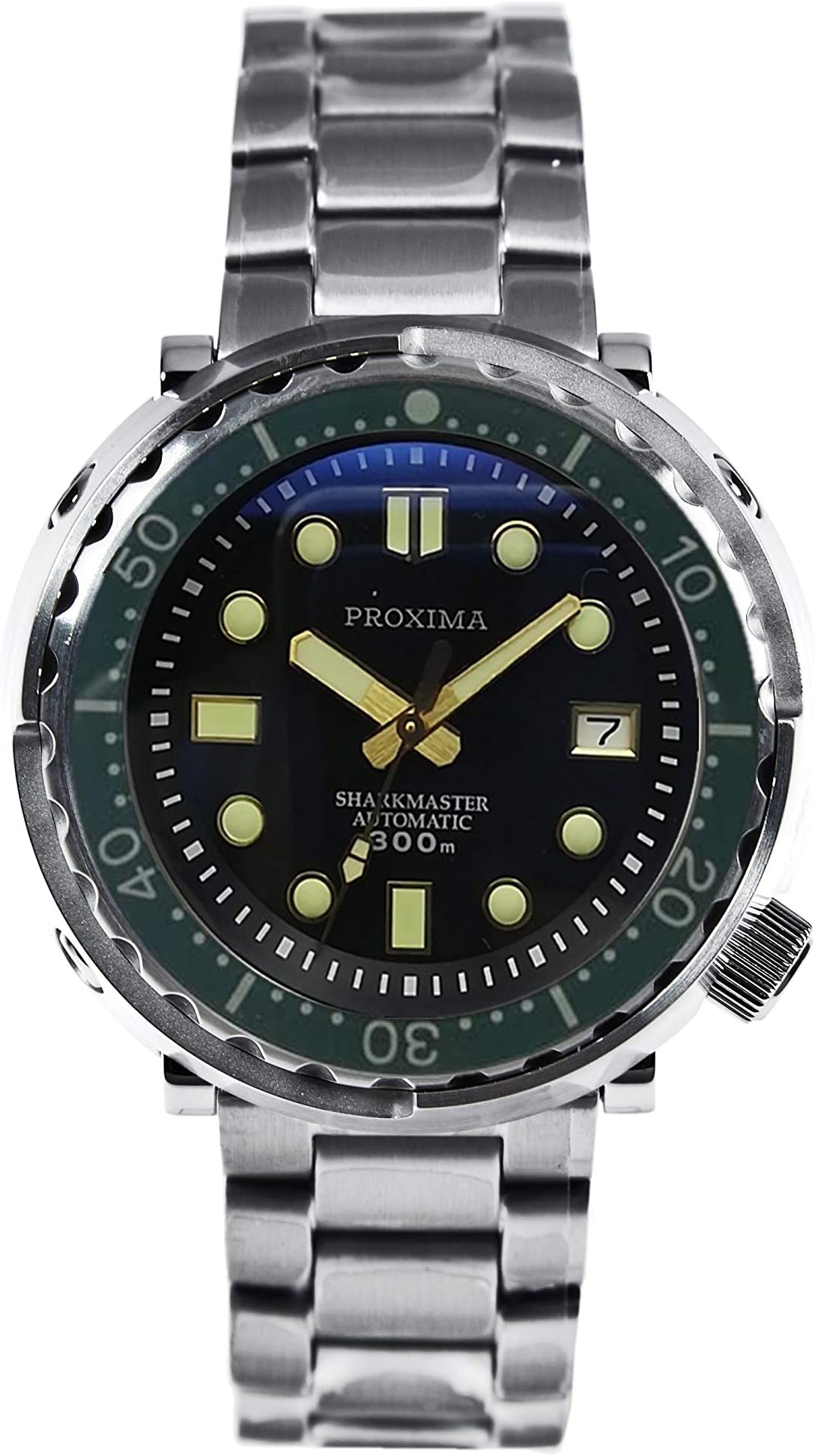 Proxima Monoblock NH35 Diver Automatic Wristwatch MarineMaster Man Fully Lumed Proxima C3 Dial