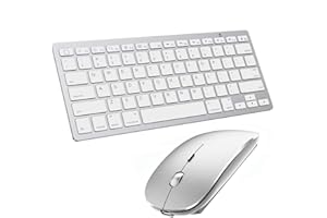 EADOU Bluetooth Keyboard and Mouse for iPad and iPhone Bluetooth Keyboard Compatible with iPad/iPad Pro/iPad Air/iPad Mini and Other Bluetooth Enabled Devices (iPadOS 13 / iOS 13 and Above) (Silver)