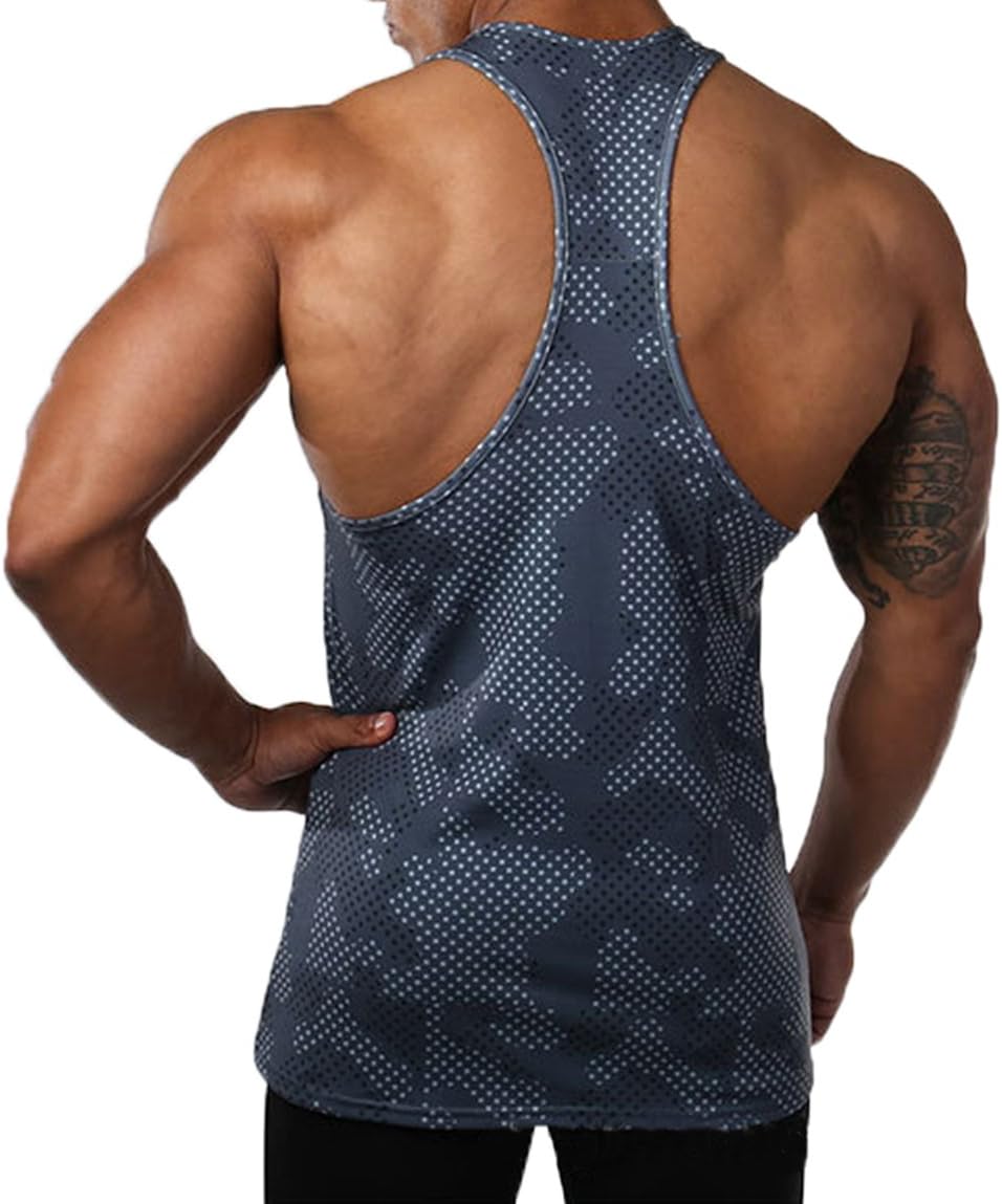 Gym Vest Men Bodybuilding Fitness Muscle Y-Back Muscle Sleeveless Tank Top
