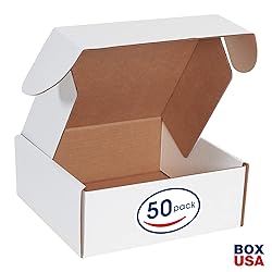 BOX USA BMFL10104 10"L x 10"W x 4"H, White