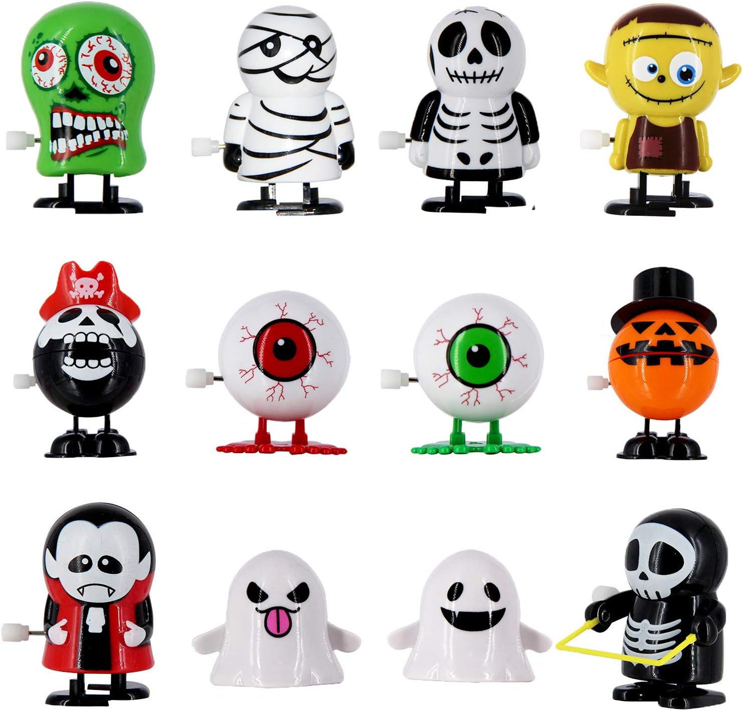 heytech 12 PCS Wind-up Toys for Halloween Assorted Clockwork Toys Supply for Party Favors for Boys,Girls,Kids