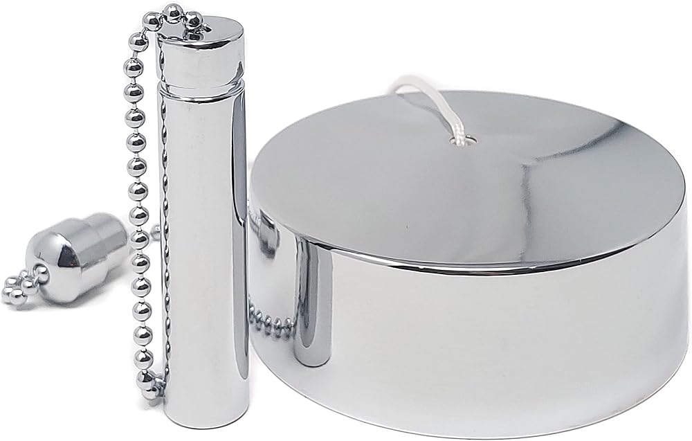 CubeTECH Bathroom Light Pull Cord and Fitting Kit Chrome Round Switch