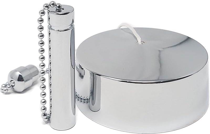 CubeTECH Bathroom Light Pull Cord and Fitting Kit Chrome Round Switch
