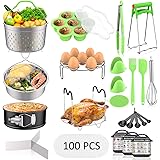 Accessories for Instant Pot, Fungun 120 Pcs Accessories Compatible with 5/6/8Qt Instant Pot-100 Pcs Cake Baking Papers, 2 Ste