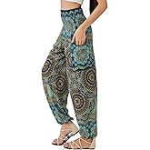 Joob Joob Boho Pants for Women - Hippie Harem Pants Women - Womens Yoga Pants – Comfy Bohemian Flowy Hippie Clothes