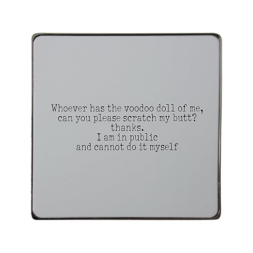 Metal cuadrado imán para nevera con quien tiene el vudú muñeca de ...