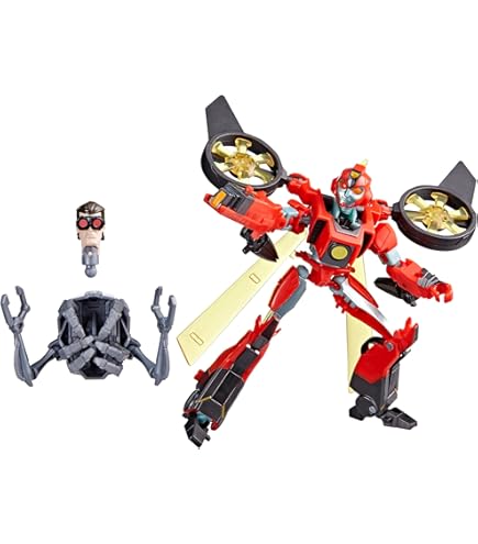 Transformers EarthSpark - Action Figure di Bumblebee da 10 cm, conversione in 1 Passaggio con Lancio in Aria, Robot Giocattolo per Bambini e Bambine dai 6 Anni in su