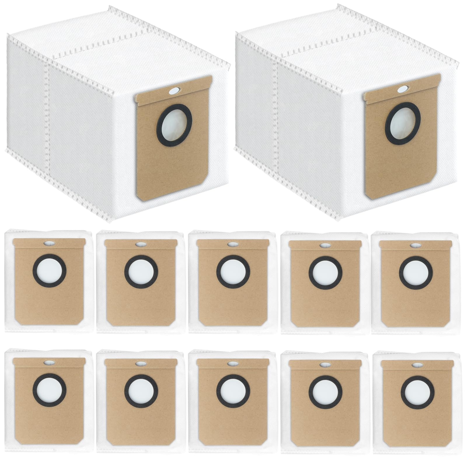 Photo 1 of 12 Pack Replacement Vacuum Dust Bags for Eufy L50 SES L60 SES Vacuum Cleaner Self-Empty Station Robovac, 2.5 L Large Vacuum Dirt Disposal Replacement Bags