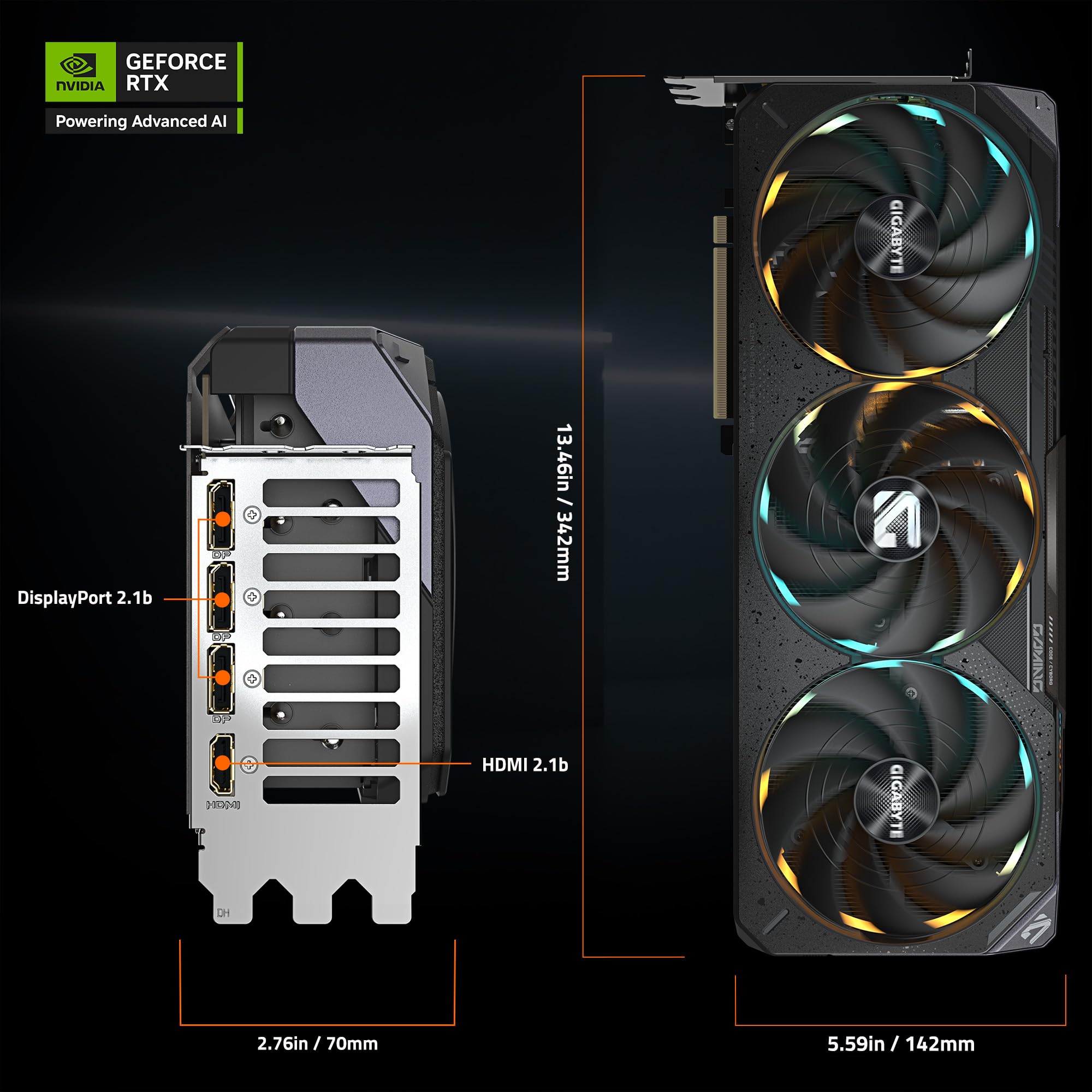 GIGABYTE GeForce RTX 5080 Gaming OC 16G Graphics Card, WINDFORCE Cooling System, 16GB 256-bit GDDR7, GV-N5080GAMING OC-16GD Video Card
