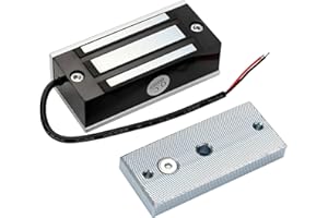 YUHANUS Electric Magnetic Lock 60KG 130LBS Holding Force Electromagnet Lock 12V Fail Safe NC Mode Single Door for Access Control System