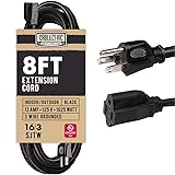 Cablectric Weatherproof Black Extension Cord 8