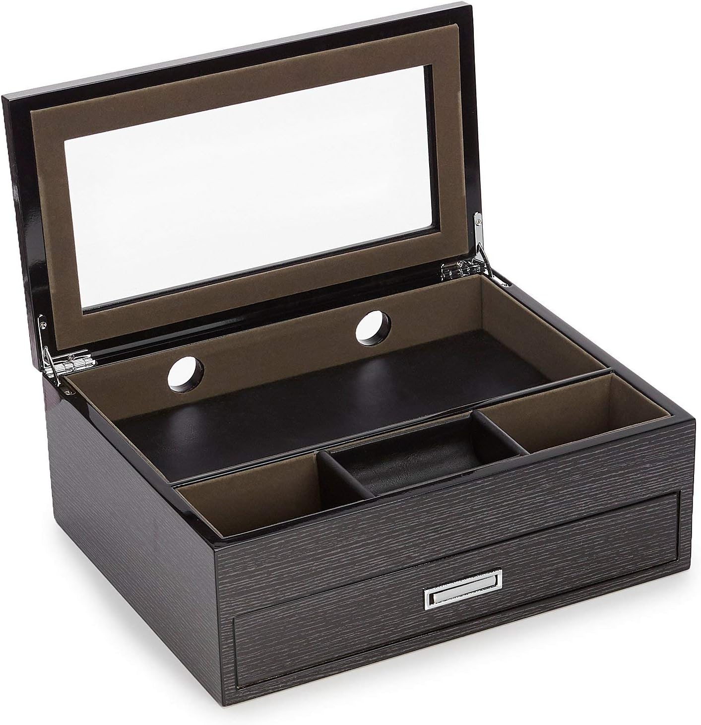 Men's LUX Contemporary PianoGloss Dresser Valet Jewelry
