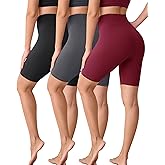 VALANDY Creamlush 3 Pack Biker Shorts for Women -8" High Waisted Soft Stretchy Spandex Athletic Yoga Shorts