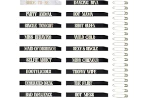 Snsowed 18 Pack Bachelorette Party Sashes, Bride Tribe Funny Bridesmaid Sash Set, Team Bride Sash, Maid of Honor Sash for for