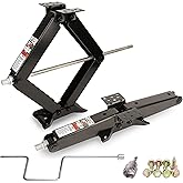 PEAKTOW Enhanced 9000 lb. 24" RV Stabilizer Leveling Scissor Jack Set (2-Pack) – Includes Handle, Socket & Screws