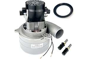 Upgraded 116765-13, 116765-00 120V Vacuum Motor, 3 Stag e/ 95.3CFM / 1400W / 120V / 5.7 Inch, Includes Motor Gasket/2 Additio