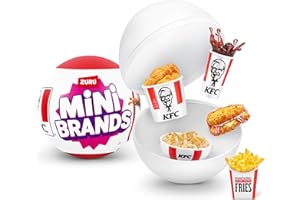 Mini Brands KFC® Series 1 Mystery Capsule by ZURU Real Miniature KFC® Brand Collectible Toy, Capsules of 5 Mystery Miniature KFC® for Girls, Teens, Adults and Collectors