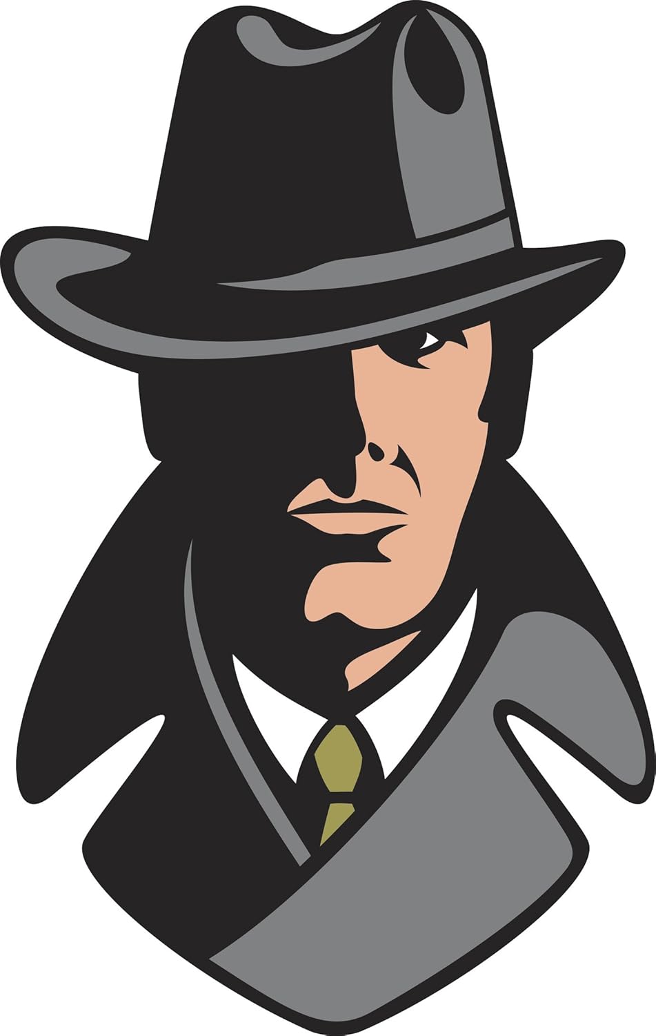 Amazon Com Classic Vintage Old School Detective Investigator Cartoon Vinyl Decal Sticker 12 Tall Automotive