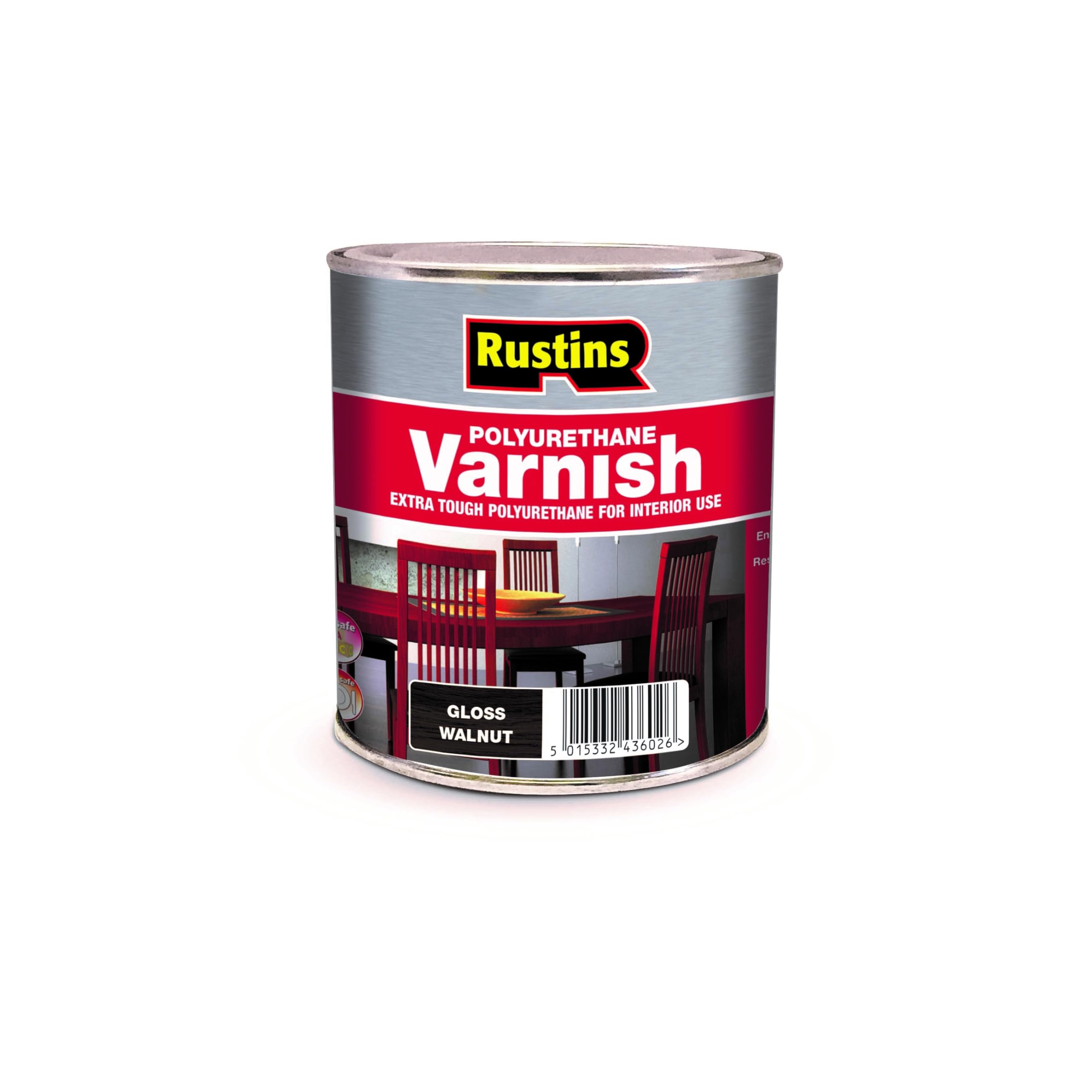 Rustins POGW250 Polyurethane Varnish Walnut Gloss 250ml