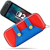 PALPOW Switch 2 Carrying Case Cute for Nintendo Console 2025, Switch 2 Carry Fun Case for Travel, Switch2 Hard Shell Portable Storage Pouch with 10 Soft Game Cards Slots - Red