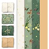 NICROLANDEE Christmas Tissue Wrapping Paper 24 Sheets, 20 X15 Inches Christmas Tissue Paper for Gift Bags Wrapping, DIY Craft