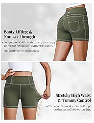 VOOVEEYA 5"/8" High Waisted Yoga Biker Shorts with