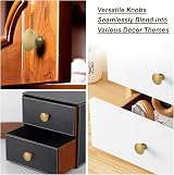 TsunNee 24Pcs Vintage Cabinet Knobs 30mm Round Antique Brass Furniture Handles view 7