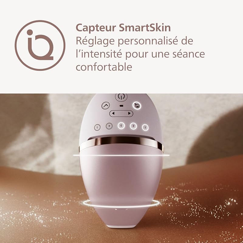 Lumea série 9900 - épilateur à lumière pulsée, alternative à l'épilation laser, SenseIQ et SkinAI, 3 embouts pour le corps, le visage et les zones de précision, avec ou sans fil, BRI953/02