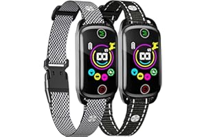 THUNBEST Dog Bark Collar 2 Pack, Bark Collar for Large Medium Small Dogs, Smart Bark Collar, Rechargeable Anti Bark Collars for Dogs with 8 Adjustable Sensitivity, Bark Shock Collar with 4 Training Modes