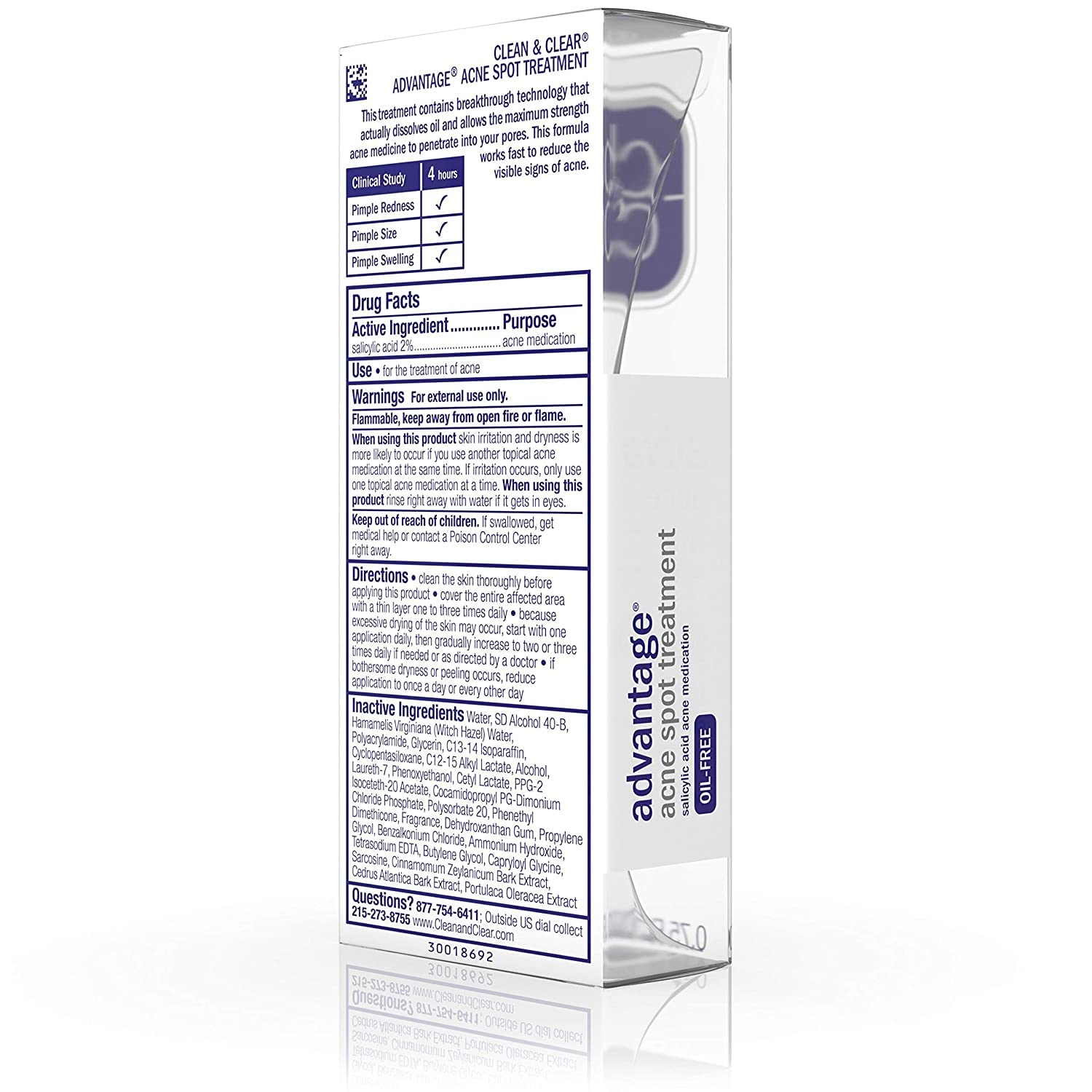 Cln&Clr Adv Spt Trtmnt Size .75z Clean & Clear Advantage Acne Spot Treatment