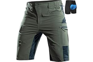 Cycorld Mountain-Bike-Shorts-Mens-Padded Biking Baggy Cycling Short Padding
