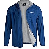 Spyder Mens Rain Jacket - Water Resistant Hooded Windbreaker Lightweight Rain Coats for Travel and Golf (Sizes: S-L)