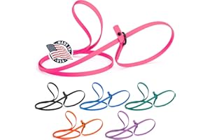 Dogline Biothane Slip Dog Leash - for Small, Medium and Large Dogs - Odor Free Slip Lead, Heavy Duty and Durable Material Kennel Lead - Passionfruit Pink - 5ft L x 3/8in W