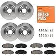 Max Advanced Brakes Front & Rear Brake Kit Compatible With 2007 2008 2009 2010 2011 2012 2013 Suzuki SX4 SX4 Crossover Replacement Premium OE Disc Brake Rotors and Ceramic Brake Pads