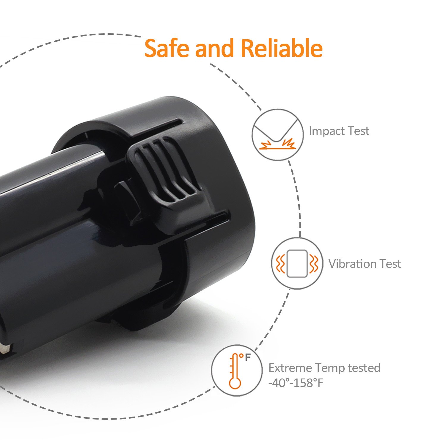 LENOGE Battery 2Ah 10.8V Replacement for Makita BL1013 BL1014 Drill DF030D LCT203W 194550-6 194551-4 FD02W 194550-6 194551-4 18months warranty