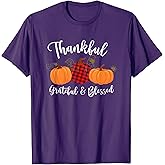 Thankful Grateful Blessed Christmas & Thanksgiving T-Shirt