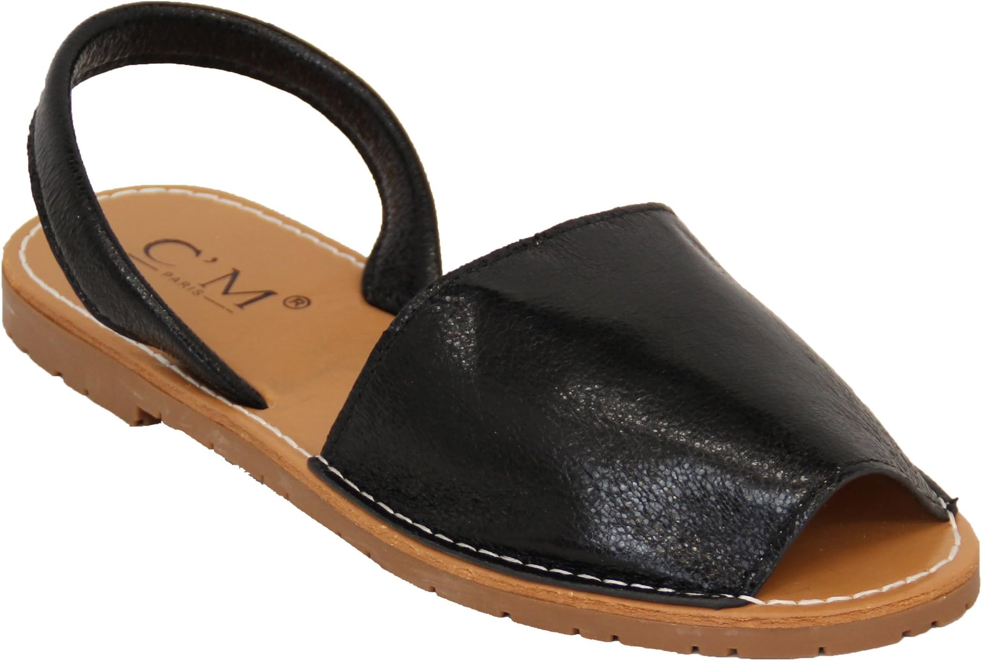 Ladies Sandals Menorcan Womens Slip On Flat Peep Toe Sling Back Flip Flops Beach