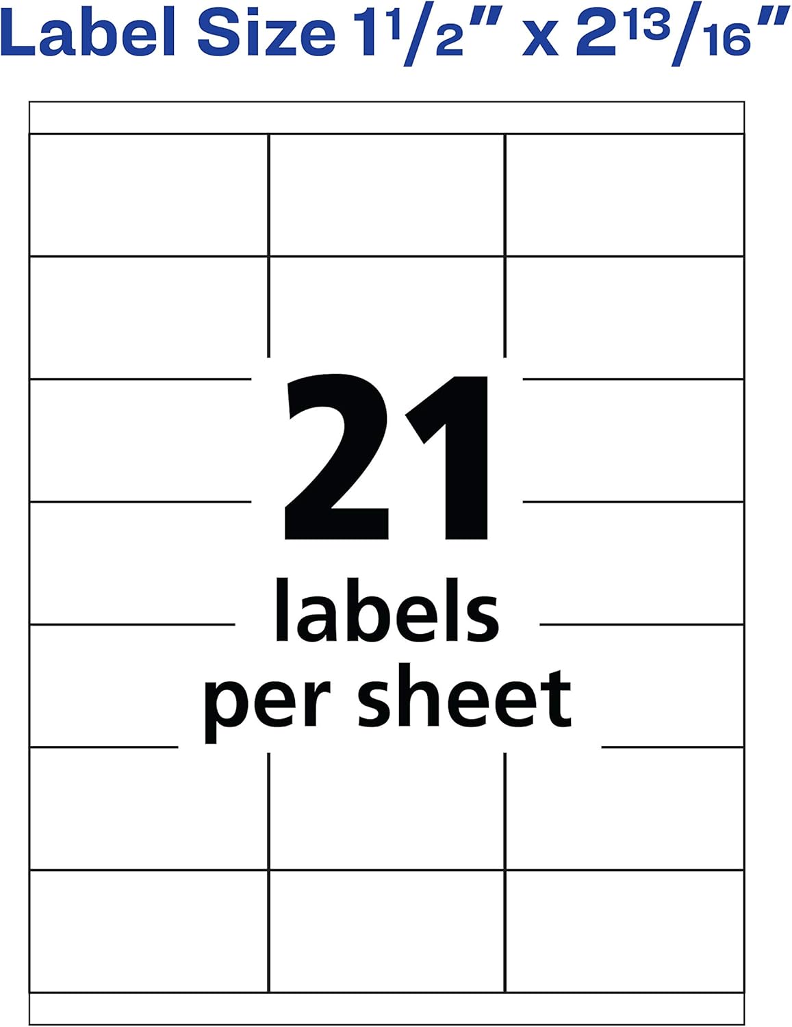 Avery Address Labels for Copiers, 1-1/2" x 2-13/16", 2, 100 White Labels (5360) : Labeling Tape : Office Products