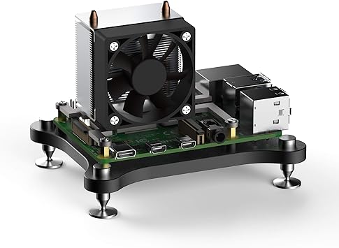Amazon Com Anidees Aluminum Open Frame Case For Raspberry Pi 4 Model B Asus Tinker Google Coral Dev Board Support Seeed Ice Tower Cpu Cooling Hifiberry Dac Pro 2 Pi4 Dac Not Included Black Ai Op Fr Computers Accessories