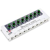 Bolanle PH800 8-Channel Headphone Amplifier 16-Output 3.5mm 6.35mm 250&Omega; | Drives up to 250&Omega; Headphones for Studio, Band, Home Recording