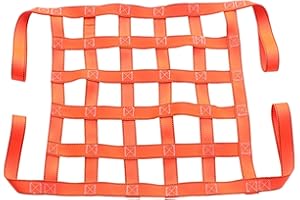 MYCENSE Cargo Lifting Net Lifting Net Straps Orange Versatile Square Hole Size 3.94” Lifting Straps for Hoist Cargo Hanging N